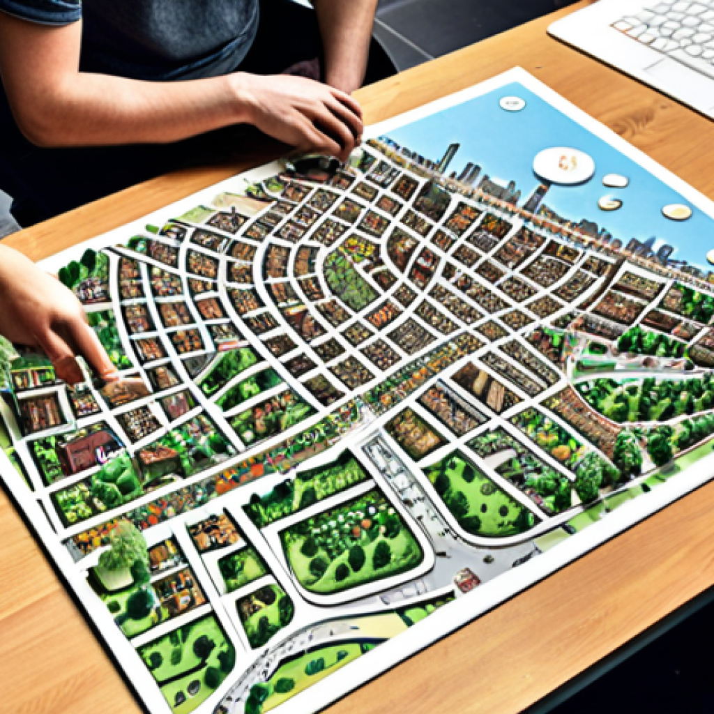 **A diverse group of young people co-creating a city plan using technology, with a focus on an inclusive workshop environment in Amsterdam.**